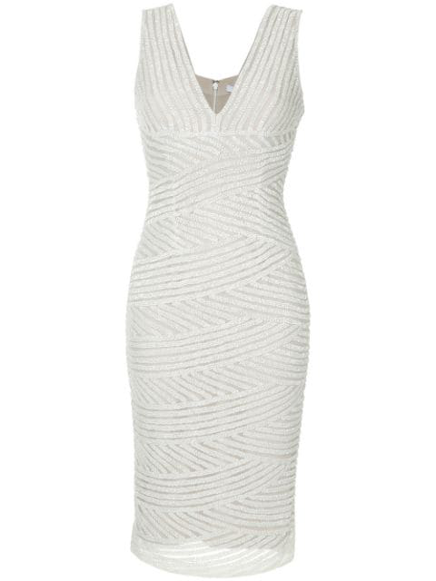 Rachel Gilbert Beaded Midi Dress ...